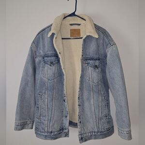 Levi's Light Blue Denim Jacket with Sherpa Lining